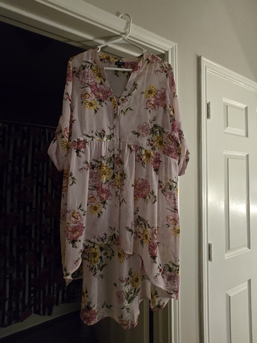 Torrid Floral Pink *and* Pink & Blk Polka Dot Asymetrical Tunics